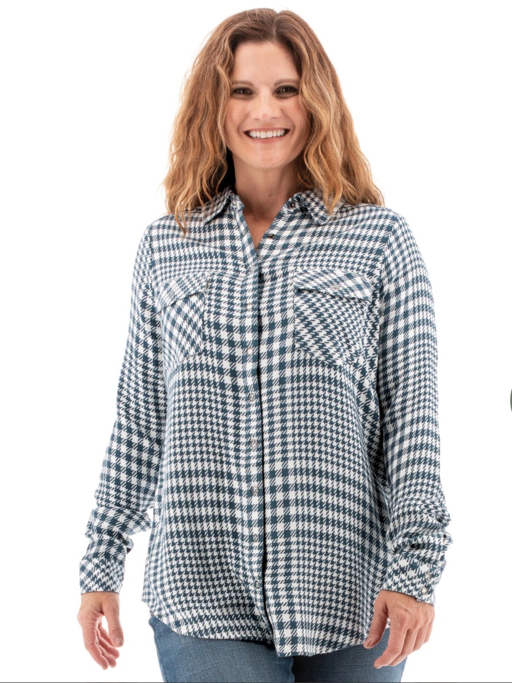 Aventura Marisol Long Sleeve Boyfriend Shirt Blue Mirage fair trade XL